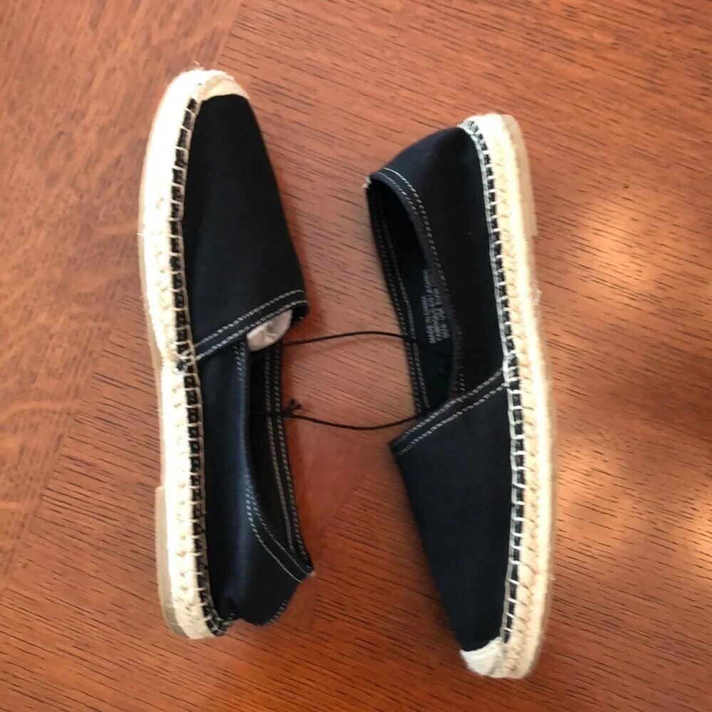 Urban Outfitters Classic Stitch Espadrille Shoe Black